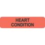 Chart Labels, HEART CONDITION - Fl Red, 1-1/4" X 5/16" (Roll of 500)