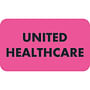 Insurance Labels, UNITED HEALTHCARE - Fl Pink, 1-1/2" X 7/8" (Roll of 250)