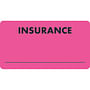 Insurance Labels, Insurance, Fluorescent Pink, 3-1/4" x 1-3/4" (Roll of 250)