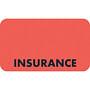 Insurance Labels, Insurance, Fluorescent Red, 1-1/2" x 7/8" (Roll of 250)