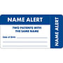 Medical alert Labels, NAME ALERT - Blue/White (Wrap Around) 3-1/4" X 1-3/4" (Roll of 250)