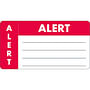 Medical Alert Labels, ALERT - Red/White (Wrap Around) 3-1/4" X 1-3/4" (Roll of 250)
