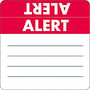 Medical Alert Labels, ALERT - Red/White (Wrap Around) 2" X 2" (Roll of 250)