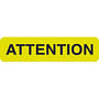 Attention/Alert Labels, ATTENTION - Fl Chartreuse, 1-1/4" X 5/16" (Roll of 500)