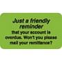 Reminder Account Overdue 1-1/2" x 7/8" Fl-Green Label (Roll of 250)