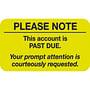 Billing Labels, Please Note, Fluorescent Chartreuse, 1-1/2" x 7/8", (Roll of 250)