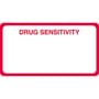 Allergy Warning Labels, DRUG SENSITIVITY - Blue/White, 3-1/4" X 1-3/4" (Roll of 250)