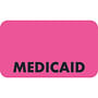 Insurance Labels, MEDICAID - Fl Pink, 1-1/2" X 7/8" (Roll of 250)