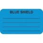 Insurance Labels, BLUE SHIELD___ - Light Blue, 1-1/2" X 7/8" (Roll of 250)
