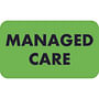 Insurance Labels, MANAGED CARE - Fluorescent Green, 1-1/2" X 7/8" (Roll of 250)