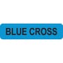 Insurance Labels, BLUE CROSS - Light Blue, 1-1/4" X 5/16" (Roll of 500)