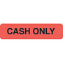 Insurance Labels, CASH ONLY - Fl Red, 1-1/4" X 5/16" (Roll of 500)