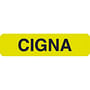 Insurance Labels, CIGNA - Fluorescent Chartreuse, 1-1/4" X 5/16" (Roll of 500)