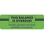 Billing Labels, Balance Overdue, Fluorescent Orange, 3" x 1" (Roll of 250)