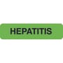 Chart Labels, HEPATITIS - Fl Green, 1-1/4" X 5/16" (Roll of 500)