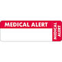 Alert Labels, Medical Alert, White, and Red, 3" x 1" (Roll of 250)