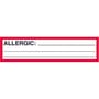 Allergy Warning Labels, ALLERGIC TO: - Red / White, 5-1/2" X 1-3/8" (Roll of 200)