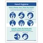 Hand Hygiene Instructions Poster, 10" x 14" - 1 Poster