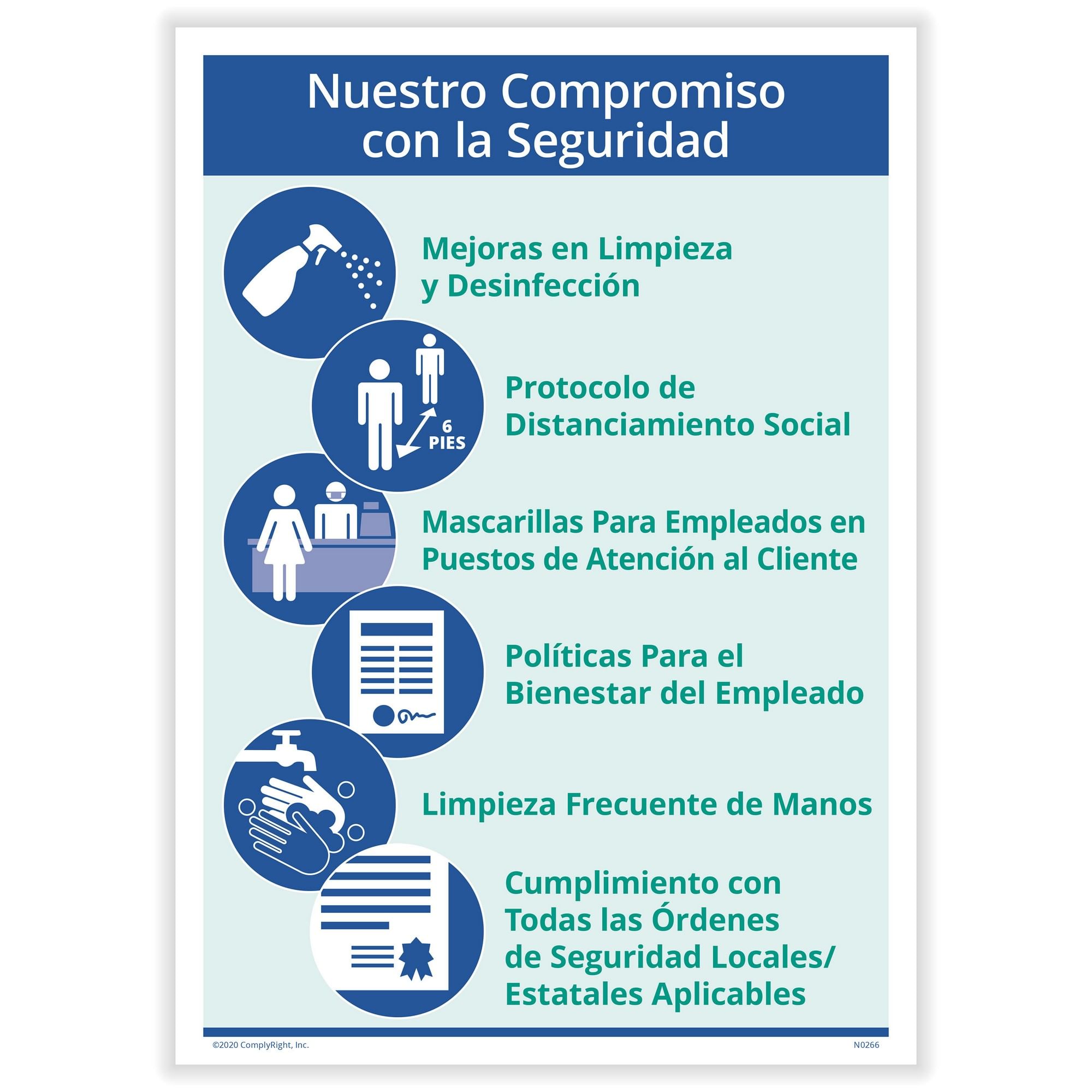 Our Commitment to Safety Poster, Spanish, 10" x 14" 1 Poster