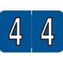 Barkley NCPM Compatible Numeric "4" Labels, Laminated Stock, 1" X 1-1/2" Individual Numbers - Roll of 500