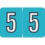 Barkley NCPM Compatible Numeric "5" Labels, Laminated Stock, 1" X 1-1/2" Individual Numbers - Roll of 500