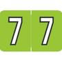 Barkley NCPM Compatible Numeric "7" Labels, Laminated Stock, 1" X 1-1/2" Individual Numbers - Roll of 500