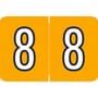 Barkley NCPM Compatible Numeric "8" Labels, Laminated Stock, 1" X 1-1/2" Individual Numbers - Roll of 500