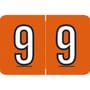 Barkley NCPM Compatible Numeric "9" Labels, Laminated Stock, 1" X 1-1/2" Individual Numbers - Roll of 500