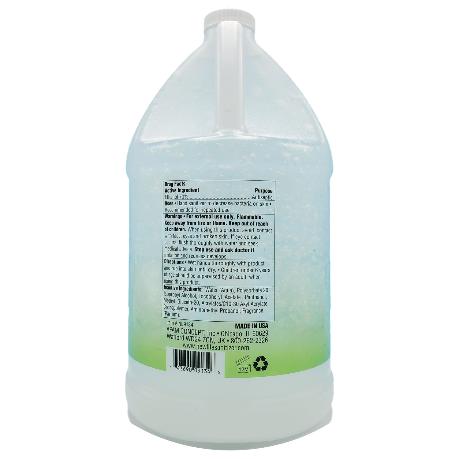 1 Gallon Antibacterial Hand Sanitizer with Moisturizers, Case of 4