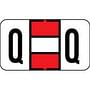 POS Compatible "Q" Labels, Polylaminated Stock, 15/16 " X 1-5/8" Individual Letters - Ringbook pack of 240