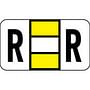 POS Compatible "R" Labels, Polylaminated Stock, 15/16 " X 1-5/8" Individual Letters - Ringbook pack of 240
