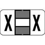 POS Compatible "X" Labels, Polylaminated Stock, 15/16 " X 1-5/8" Individual Letters - Ringbook pack of 240