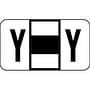 POS Compatible "Y" Labels, Polylaminated Stock, 15/16 " X 1-5/8" Individual Letters - Ringbook pack of 240