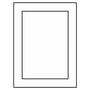 #4 Baronial Embossed Panel Card, 3-1/2" x 4-7/8", 80#, Bright White (96% Brightness), Raised Embossed Panel (Box of 500)