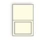 #A-2 Longfold Embossed Panel Card, 8-1/2" x 5-1/2", 100#, Recycled, Creme, Raised Embossed Panel (Box of 100)