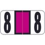 Reynolds & Reynolds RRNM Compatible Numeric "8" Labels, Laminated Stock, 1-5/8" x 7/8" Individual Numbers - Roll of 500