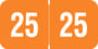Reynolds & Reynolds Compatible "25" Yearband Labels, 1-1/2" X 3/4" - 500 per Roll