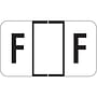Jeter 0200 Compatible "F" Labels, Laminated Stock, 15/16" X 1-5/8" Individual Letters - Roll of 500
