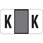 Tab 0200 Compatible "K" Labels, Laminated Stock, 15/16" X 1-5/8", Individual Letters - Pack of 240