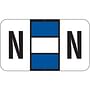 Tab 0200 Compatible "N" Labels, Laminated Stock, 15/16" X 1-5/8", Individual Letters - Pack of 240
