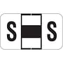 Tab 0200 Compatible "S" Labels, Laminated Stock, 15/16" X 1-5/8", Individual Letters - Pack of 240