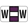 Jeter 0200 Compatible "W" Labels, Laminated Stock, 15/16" X 1-5/8" Individual Letters - Roll of 500