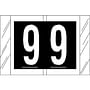 Tabbies Compatible "9" Numeric Labels, Laminated Stock, 1" X 1-1/2" Individual Numbers - Roll of 500