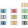 Tabbies Compatible Numeric Labels, Laminated Stock, 1" X 1-1/2" Individual Numbers - Roll of 500