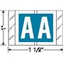 Tabbies Compatible "A" Labels, Laminated Stock, 1" X 1-1/2" Individual Letters - Roll of 500