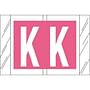 Tabbies Compatible "K" Labels, Laminated Stock, 1" X 1-1/2" Individual Letters - Roll of 500