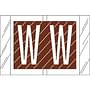 Tabbies Compatible "W" Labels, Laminated Stock, 1" X 1-1/2" Individual Letters - Roll of 500