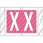 Tabbies Compatible "X" Labels, Laminated Stock, 1" X 1-1/2" Individual Letters - Roll of 500