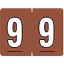 Tab Compatible Mini Numeric "9" Labels, Vinyl Kimdura Stock, 1/2" X 1" Individual Numbers - Roll of 500