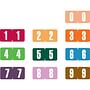 Tab Compatible Mini Numeric Labels, Vinyl Kimdura Stock, 1/2" X 1" Individual Numbers - Roll of 500